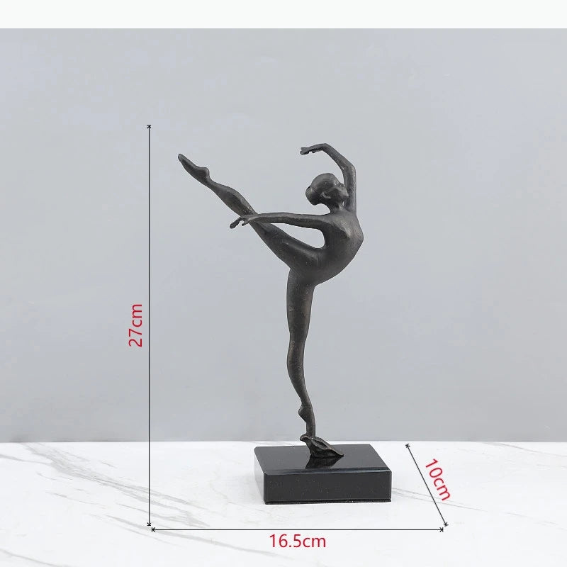 statuette ballerine moderne noire texturée socle deux livres fashion