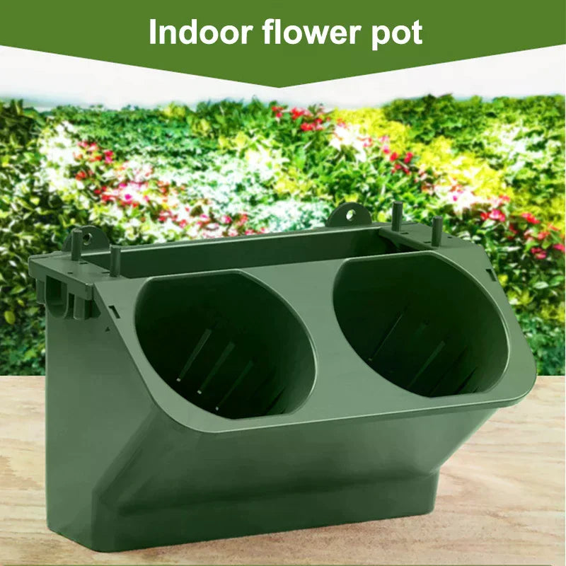 pots fleurs suspendus moderne vert foncé grille dimensions extérieurintérieur