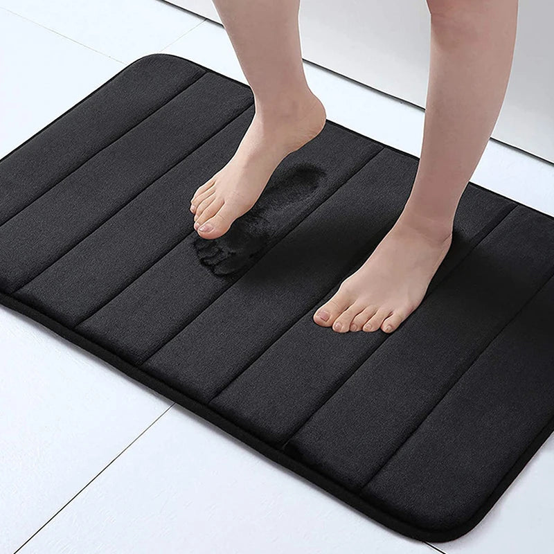 tapis bain doux bleu marine gris clair marron foncé moderne 60cm 40cm