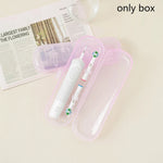 étui rangement brosse dents électrique blanc violet moderne portable pratique