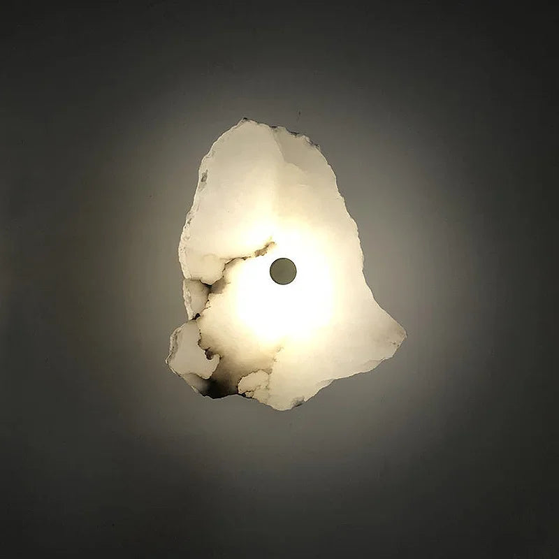 lampe murale moderne pierre naturelle blanc éclairage fixations led chambre salon