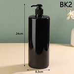 flacons cosmétiques pompe blanc noir moderne minimaliste 24cm 8.3cm rechargeable 1000ml