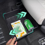 rangement sous siège voiture moderne boite adhésive noir lisse opaque léger lumière