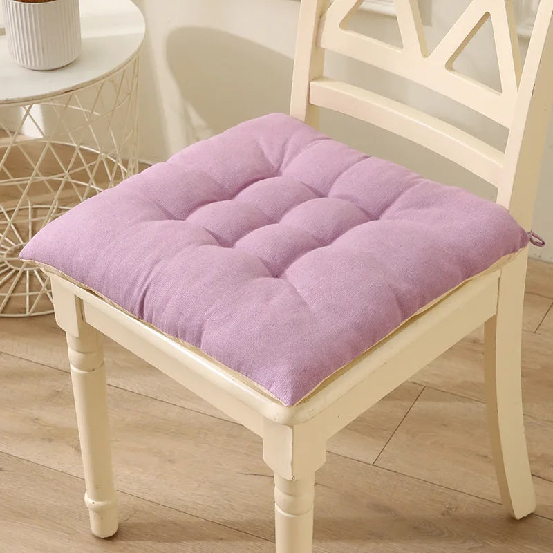 coussin chaise carré épais coton lin antidérapant motif tissé moderne vertclair