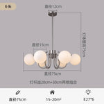 lampe suspendue moderne sphères lumineuses blanc chrome vitrail semi encastré