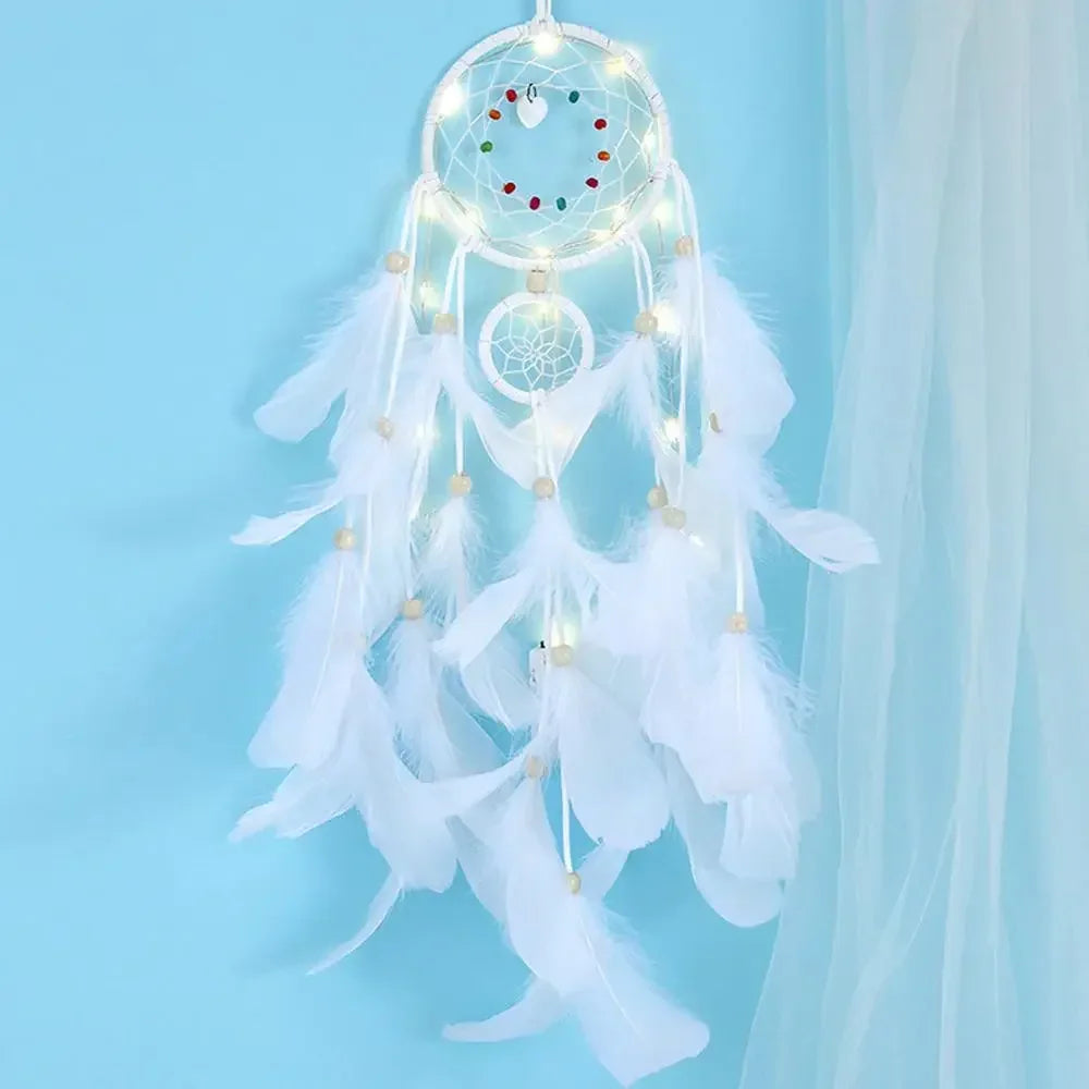 attrape rêves boho plumes tassel chain couleur bleue rose verte