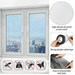 filet anti moustiques blanc maille fine adhésif fenetre chambre maison moderne protection insectes réutilisableintérieurextérieur