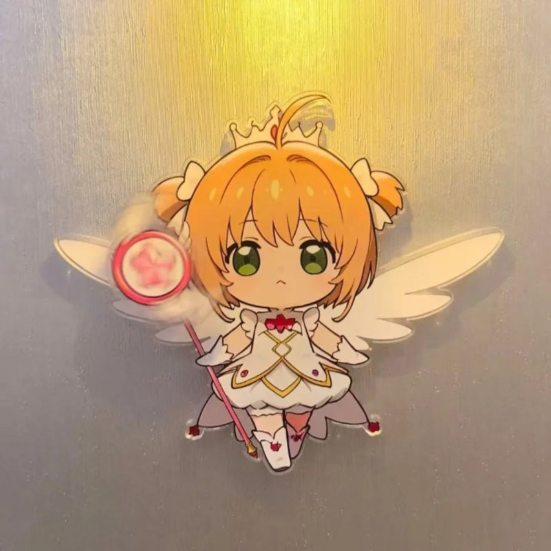 aimant mignon dessin animé personnages magiques orange rose blanc vert rouge gris fantaisie maison