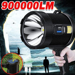 projecteur poche lumineux led rechargeable panneau solaire outdoor camping autodéfense banque alimentation resistant chocs