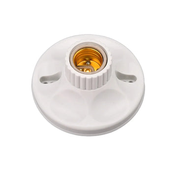 support lampe céramique blanc motif texturé moderne douille E27 vissage ampoule LED industriel fixe