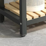 support plantes moderne niveaux gris métallique bois naturel assemblage facile