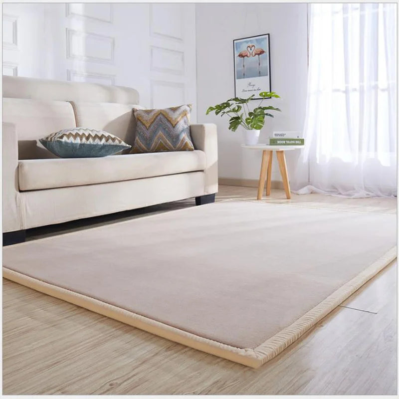 Tapis chambre à coucher violet profond, texture douce