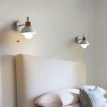 applique murale moderne vert jaune rose blanc ampoule led câble interrupteur chambre salon