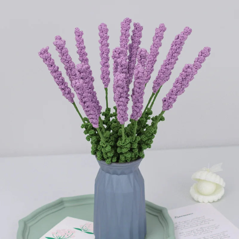bouquet artificiel lavande violettes vertes décoration maison artisanal moderne intérieur fete anniversaire