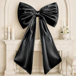 décoration festivaire noeud papillon rose satin brillant adhésif rubans flottants anniversaire mariage noël festive