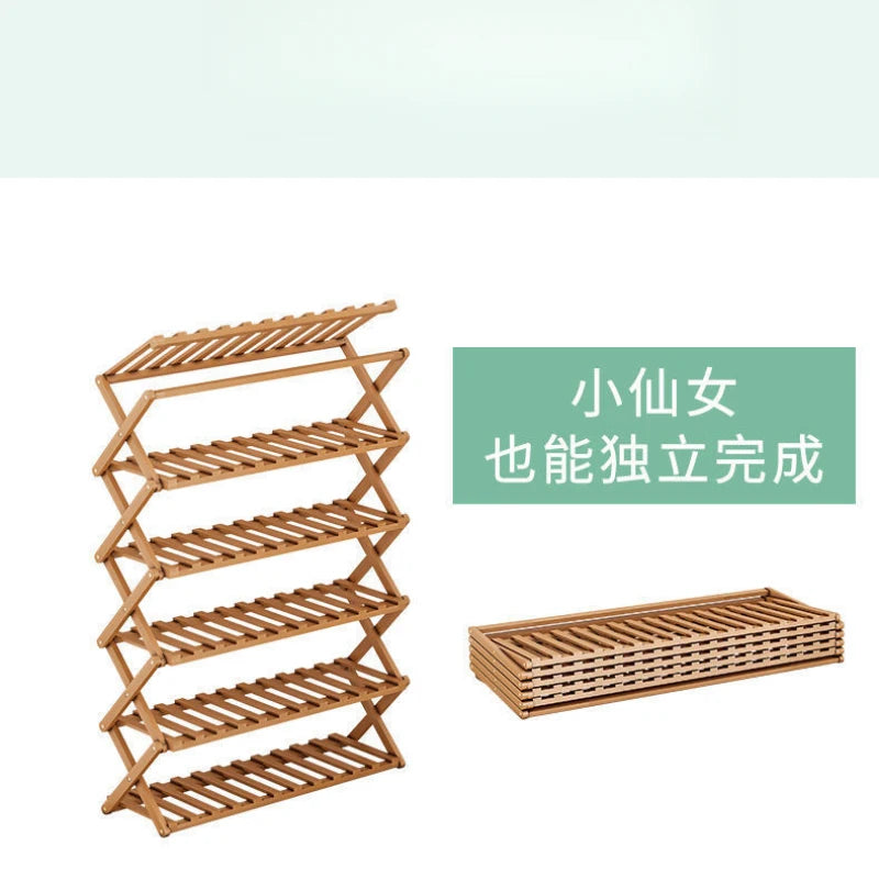 étagère chaussures pliable bois naturel moderne finition lisse support rangement entrée maisonSports Chaussures Bottes