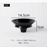 tasses modernes noir rouge texture ondulée brillante fonction table