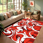 tapis moderne rectangle polyester coloré motifs abstraits salon durable floral