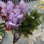 décoration intérieure branche artificielle feuilles orange vert bleu violet rouge naturel