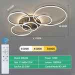 plafonnier moderne or blanc circulaire led télécommande minimaliste semi encastrée
