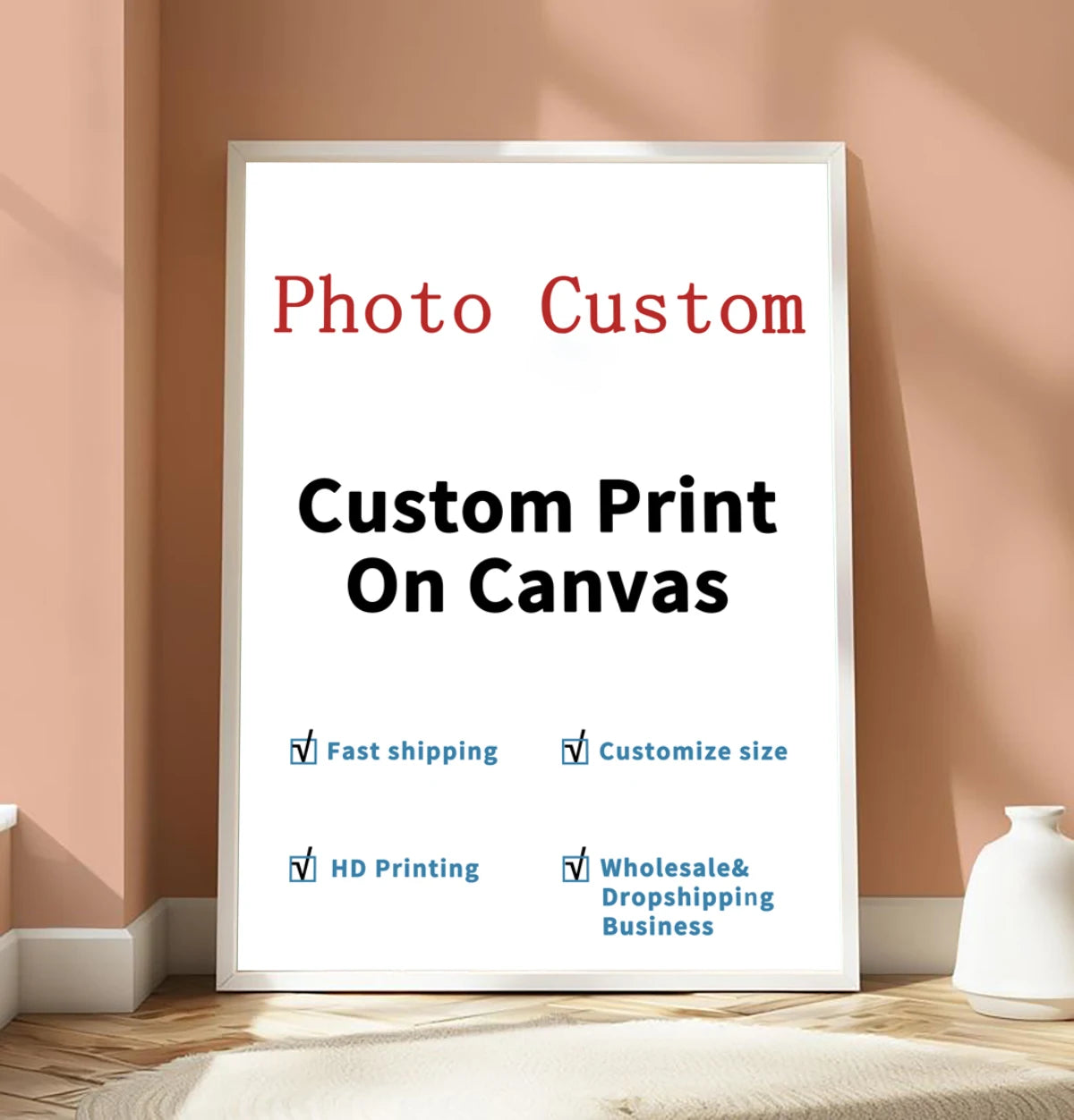 poster personnalisé mariage fleurs nature cadre bois décoration intérieure romantique affiche photo murale