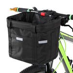 panier vélo pliable noir animal tissu texturé utilitaire guidon chien décontracté monté cadre