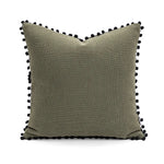 coussins décoratifs modernes nordique vert olive motif plissé texture polyester 45x45cm
