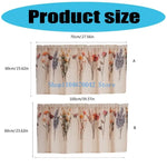 rideau fleurs séchées beige clair rustique opacité 100cm 60cm 70cm 60cm cotonextérieur boutique