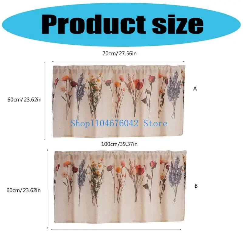 rideau fleurs séchées beige clair rustique opacité 100cm 60cm 70cm 60cm cotonextérieur boutique