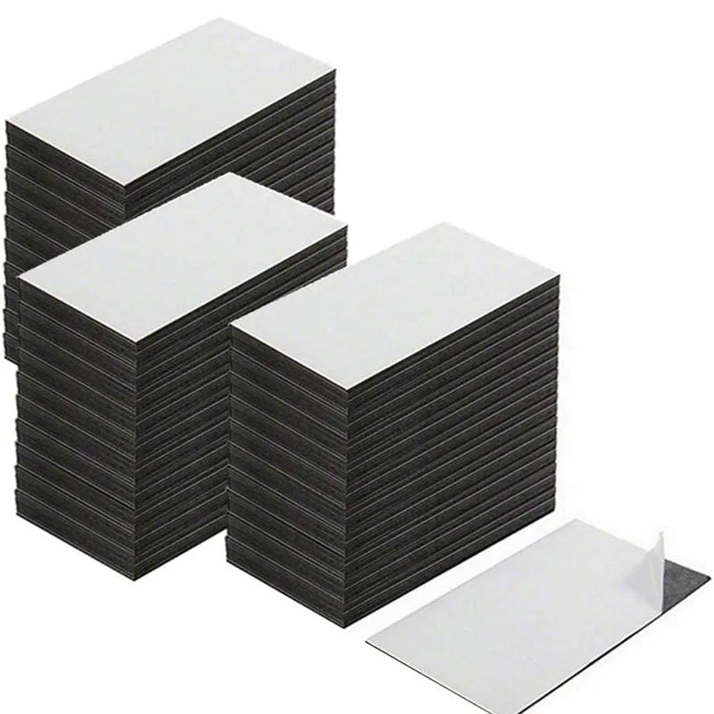 cartes visite magnétiques blanc noir adhésif moderne 20 pcs 50 pcs 50x20mm