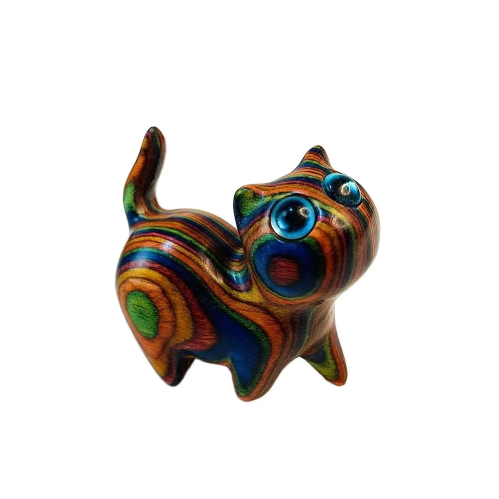 statue chien bois sculpté main marron clair texture peau artisanale modernescrição courte
