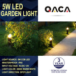 Lampes jardin LED 5W 12V IP65 moderne noires tringle fixations adaptateur câbles