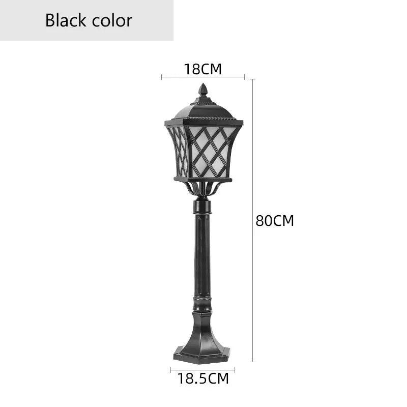 lampe sol extérieure ip65 noir bronze led 2492000lm grille ajourée classique vintage aluminium