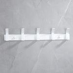 porte serviettes mural blanc moderne crochets cordons rangement salle bain minimaliste