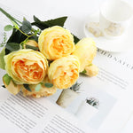 bouquet fleurs artificielles soie pivoine decoration maison elegante anniversaire mariage baby shower intérieur