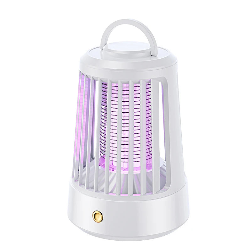lampe anti moustiques rechargeable usb bleu moderne poignée grille protection chambre camping