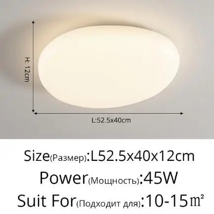 plafonnier moderne blanc nuages minimaliste éclairage chambre restaurant led toucher