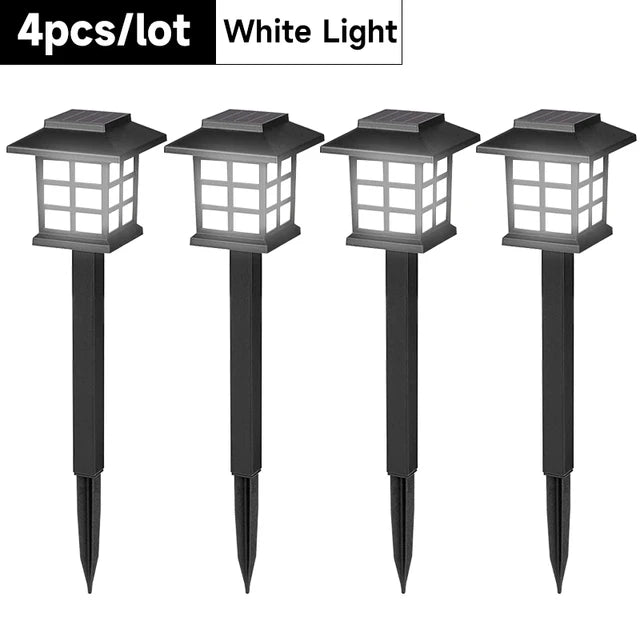 lampe solaire extérieure noire carreaux blancs classique batterie panneau solaire ledextérieur jardin decoration