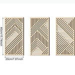 panneaux decoratifs murals modernes motifs vegetaux geometriques beige clair marron foncé vert foncé minimalistes