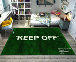 tapis vert moderne texture gazon motif paysager coloré salon 80x120cm polyester