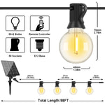 guirlande lumineuse solaire 24v led transparente globes clips moderne décoration patio