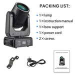 projecteur led mobile 200w 15 gobos 18 prismes couleurs effet dmx disco scène