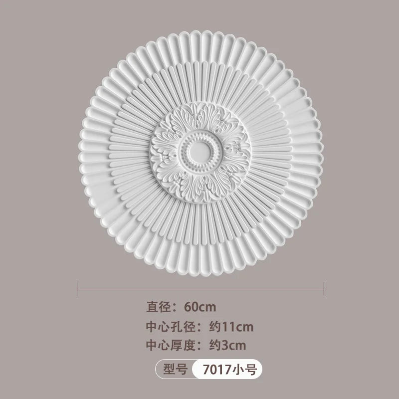 decoratif blanc ornements floraux classique diametre 40cm 50cm 60cm 76cm