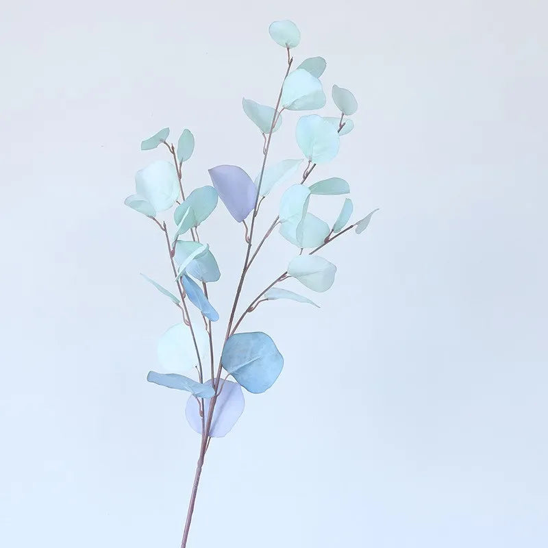 bouquet artificiel moderne feuilles rondes rose beige vert clair extérieur intérieur décoration minimaliste