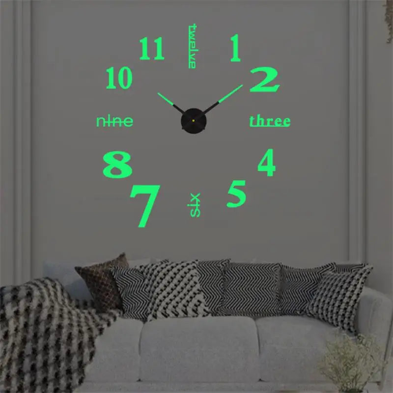 horloge murale moderne transparente ruban ballons adhésifs chambre enfants salonDecorationMuraleChiffresDoreRoseBlanc
