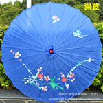 parapluie traditionnel fleurs peintes main rouge rose violet bleu orange jaune vert blanc