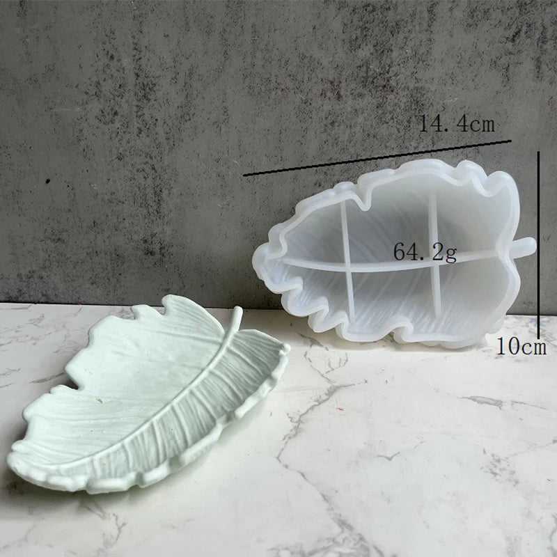 assiettes feuilles relief veines blanc translucides blanches moderne naturel bricolage craft korean