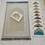 tapis prière polyester géométrique violet bleu moderne traditionnel sans BPA