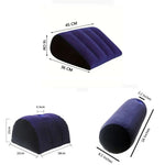 coussin gonflable velours bleu marine noir mousse mémoire forme rectangulaire literie confort aiguille triangle