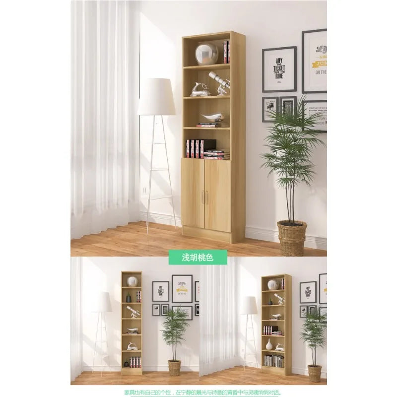 bibliothèque moderne bois multifonction porte unique simple rangement mur blanc noir